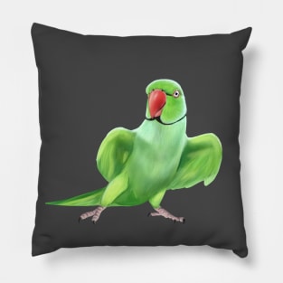 Indian Ringneck Parrot Pillow