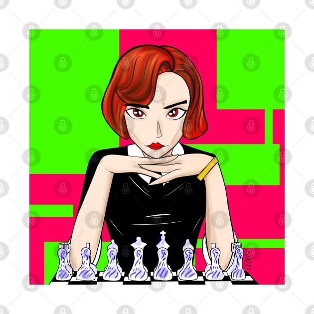 beth harmon the ginger in chess master by jorge_lebeau