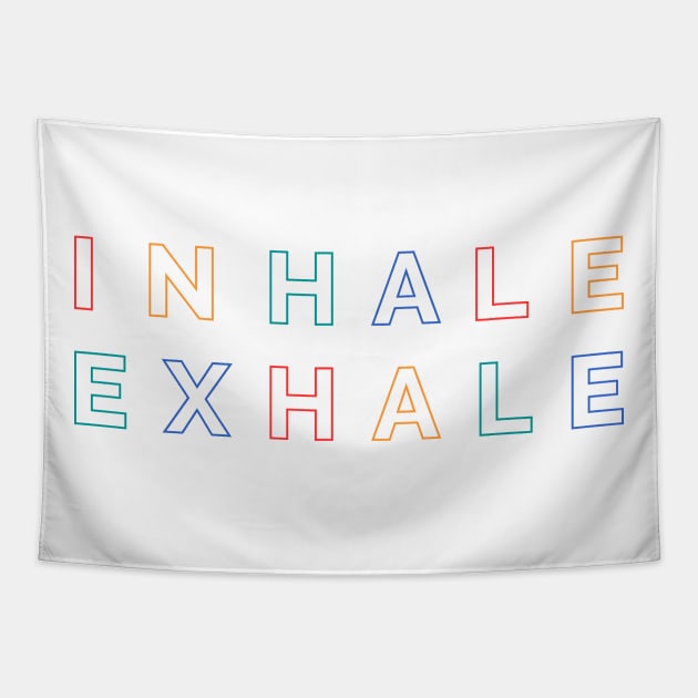 Inhale Exhale, Mindfulness and Meditation Tapestry by Positive Lifestyle Online