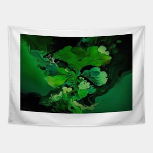 St Patricks Day Artwork - Green abstract artwork Tapestry