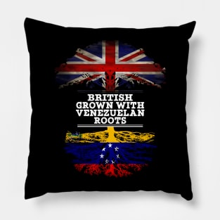 British Grown With Venezuelan Roots - Gift for Venezuelan With Roots From Venezuela Pillow