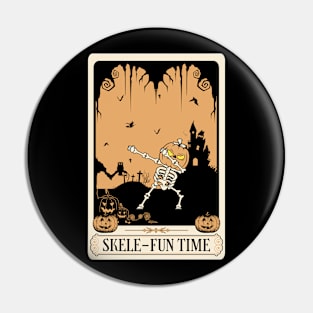 Skele-Fun Time Tarot Card Design Pin