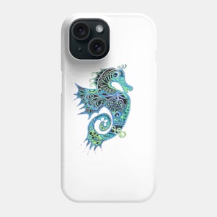 Teal Seahorse Play Phone Case