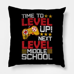 Time To Level Up  School Video  Graduation Pillow