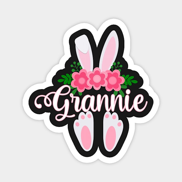EASTER BUNNY GRANNIE FOR HER - MATCHING EASTER SHIRTS FOR WHOLE FAMILY Magnet by KathyNoNoise