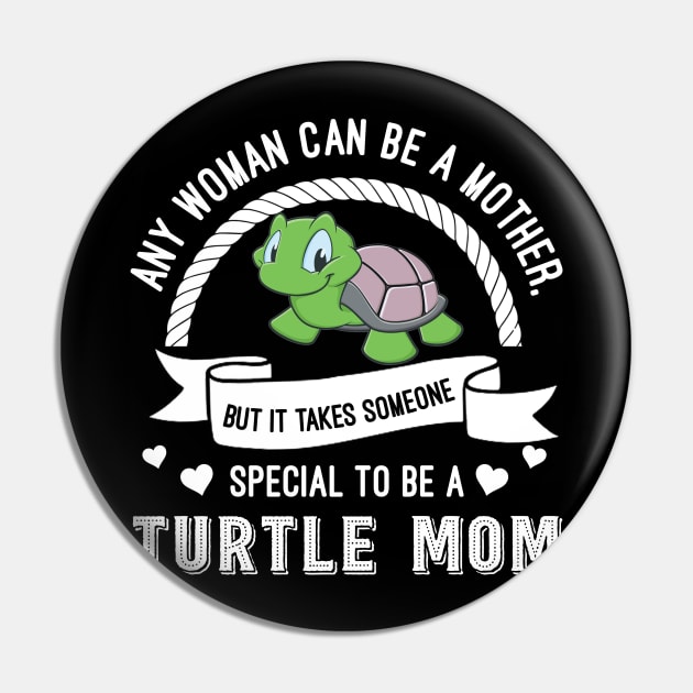 Turtle Mom Gift For Mom Pin by TeeSky