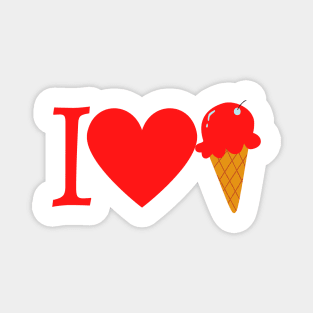 I Love Ice Cream Magnet