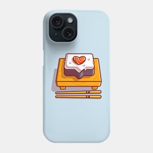 Sushi Love With Chopstick Cartoon Phone Case