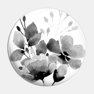 Romantic Floral 2 - BW - Full Size Image Pin