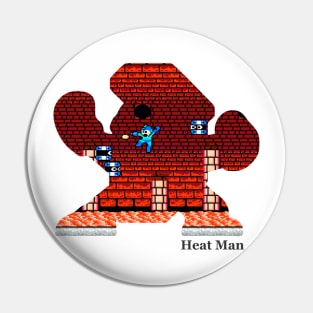 Heat Man Silhouette - Mega Man 2 Pin