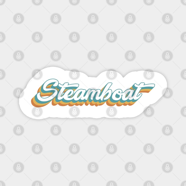 Steamboat Springs Colorado Retro Lettering Magnet by KlehmInTime