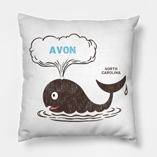 Avon, NC Summertime Vacationing Whale Spout Pillow