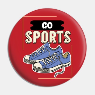 Retro Go Sports Pin