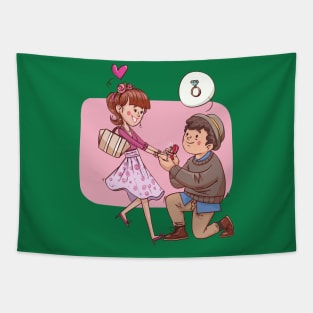 Propose couple lover Tapestry