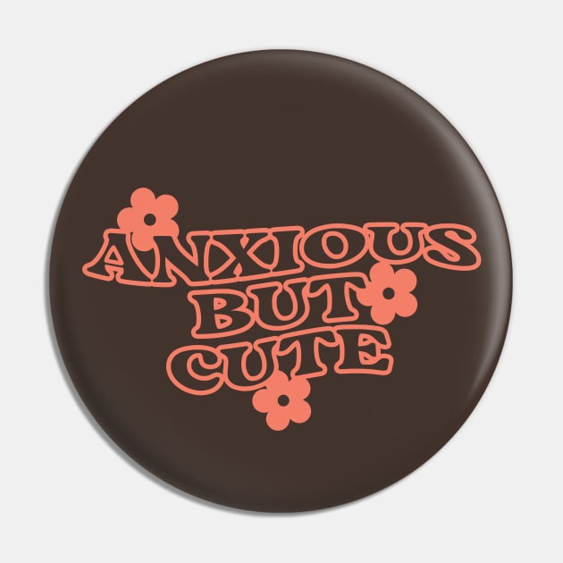 Anxious Cute Pin by Miozoto_Design