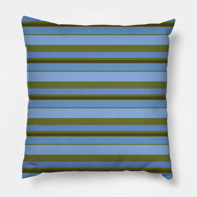 Green Palm Blue Sky of Crete Stripes for Face Pillow by ellenhenryart