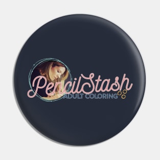 PencilStash Adult Coloring - Full Logo Pin