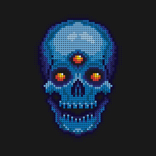 Blue Visionary Skull by SideShowDesign