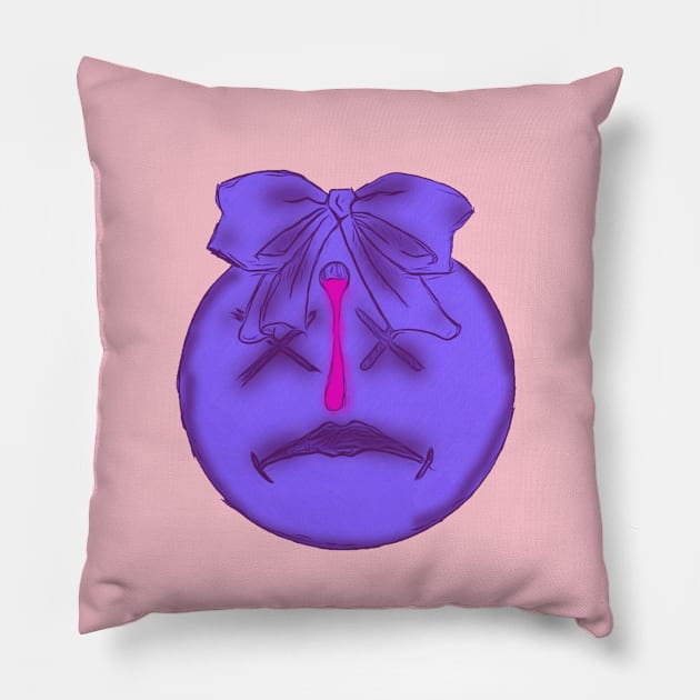 Purple Female DeaDBeaT Logo Pillow by 3DeaD5BeaT7