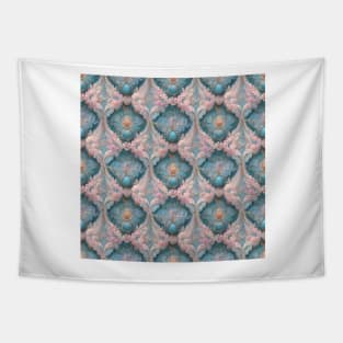 Baby Blue and Baby Pink Rococo No. 5 Tapestry