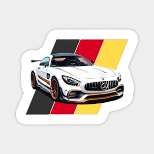 Mercedes amg with germany flag victor art Magnet