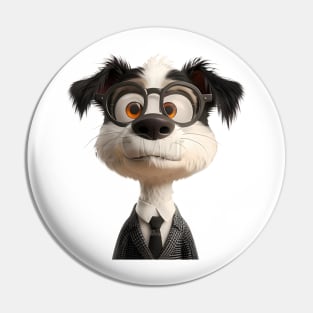 Confused Cute Dog With Big Eyes And Glasses On It Pin