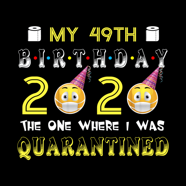 my 49th Birthday 2020 The One Where I Was Quarantined Funny Toilet Paper by Jane Sky