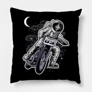 Astronaut Motorbike Ethereum Crypto ETH Coin To The Moon Crypto Token Cryptocurrency Wallet Birthday Gift For Men Women Kids Pillow