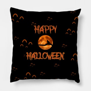 Happy halloween cat design Pillow