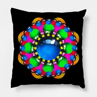 glass ball mandala Pillow