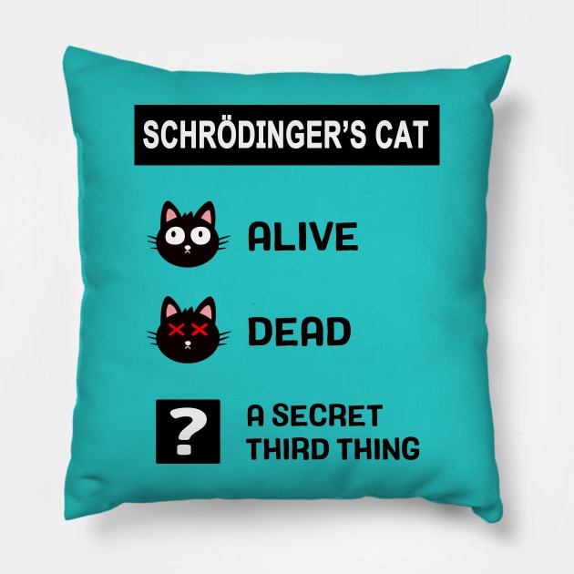 Alive Dead or Secret Third Thing Pillow by sirwatson