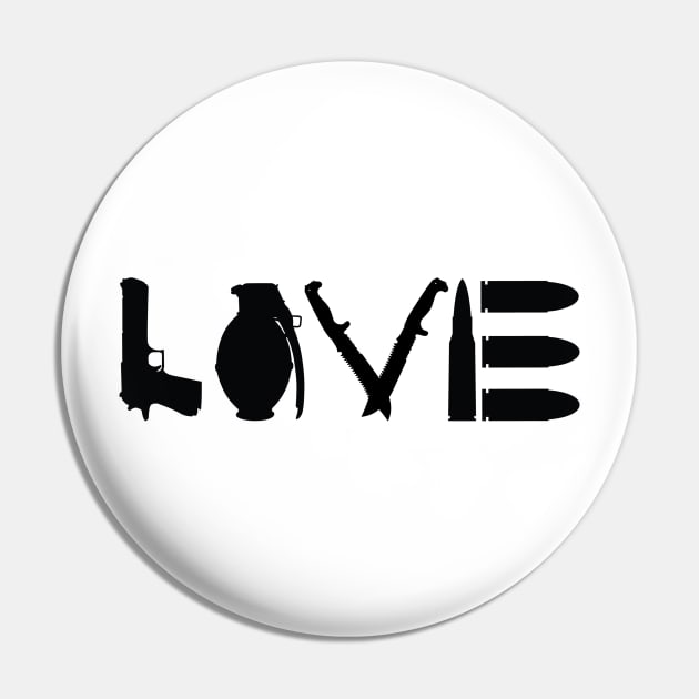 Gun love Pin by colorbyte