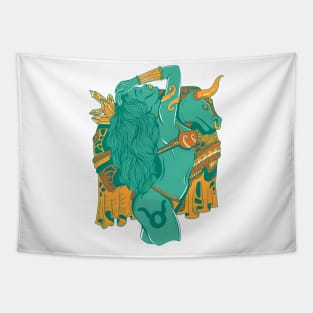 Mountain Green Taurus Beauty Tapestry