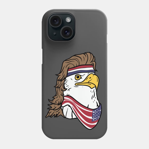 4th of July American Bald Mullet Eagle 'Merica Phone Case by Nowhereman78