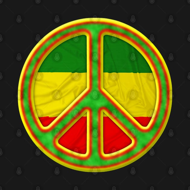 Rasta Peace Sign by macdonaldcreativestudios