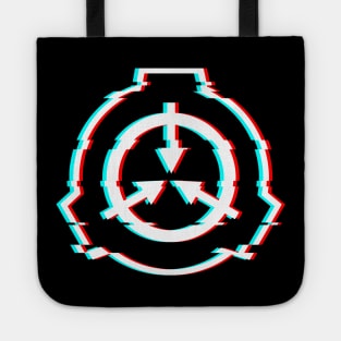 SCP Foundation Logo Emblem Glitch Effect Tote