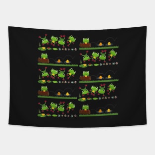 Happy Frogs Tapestry