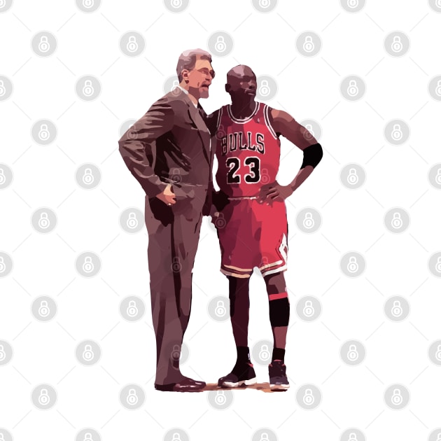 Michael Jordan with Coach Phil Jackson by Playful Creatives