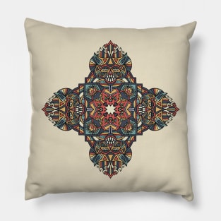 Tribal Mask Mandala Pillow