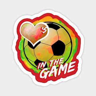 Soccer - Hearts In The Game - Dirty Yellow Magnet