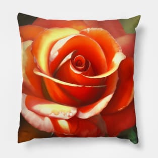 Orange Rose Pillow