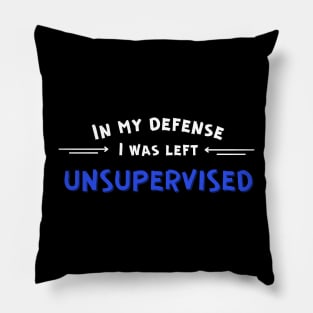 I was left unsupervised Pillow