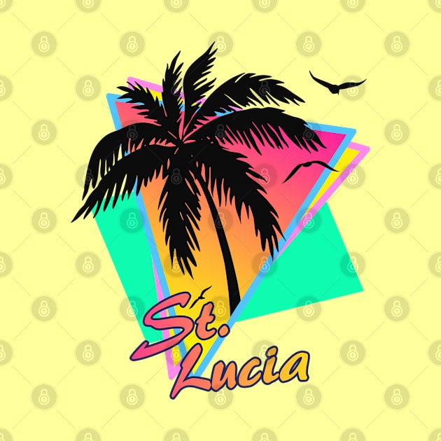 St. Lucia Cool 80s Sunset by Nerd_art