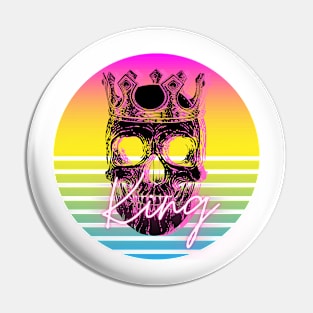 The sunset king skull Pin