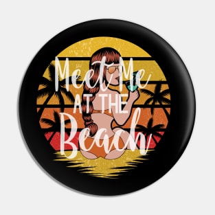Meet Me at the Beach Pin