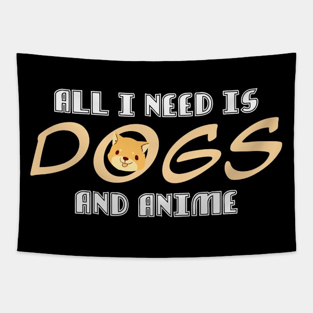 Anime & Dog Quote | Japanimation Kawaii Dog Manga Tapestry by DesignatedDesigner