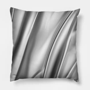 Silver luxury pattern with metallic luster Pillow