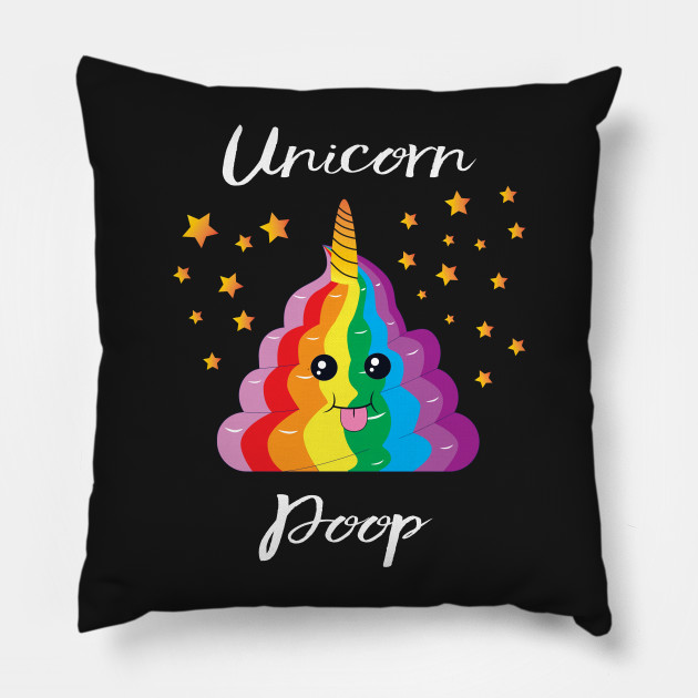 unicorn poop emoji pillow