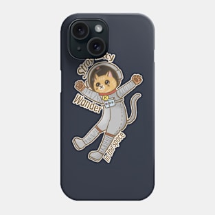 Stray kitty wander in the space Phone Case