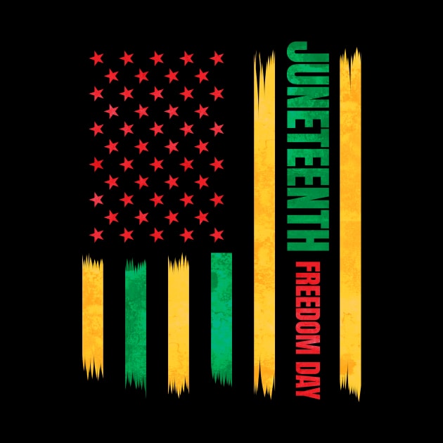 African Colors American Flag Freedom Day Juneteenth by SinBle